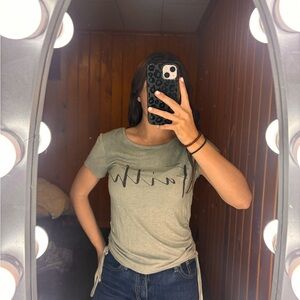 Women's Olive Green Graphic Tee